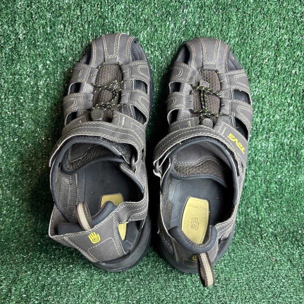 Teva Forebay Closed Toe Hiking Water ShocPad Sport Sandal Brown Mens Size 11